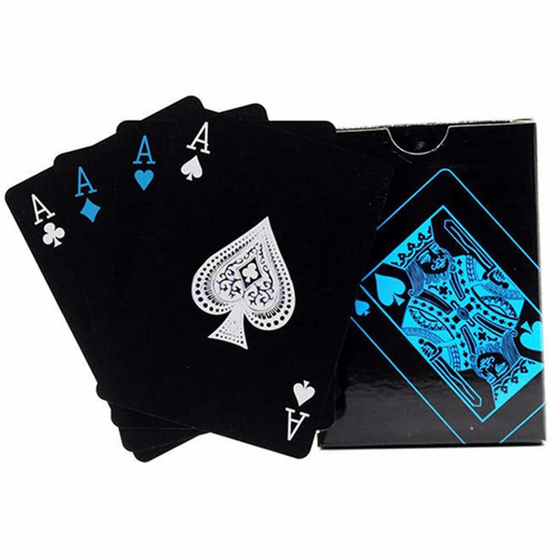Waterproof Poker Cards β Black & Blue Playing Deck
