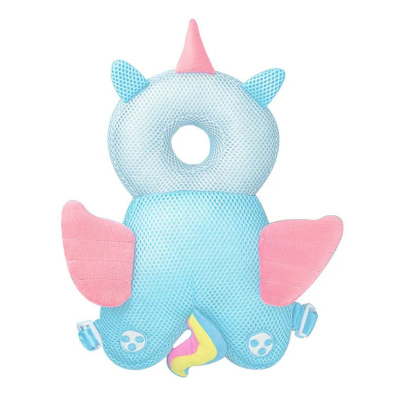 Protection pillow for babies with head support and soft velvet fabric