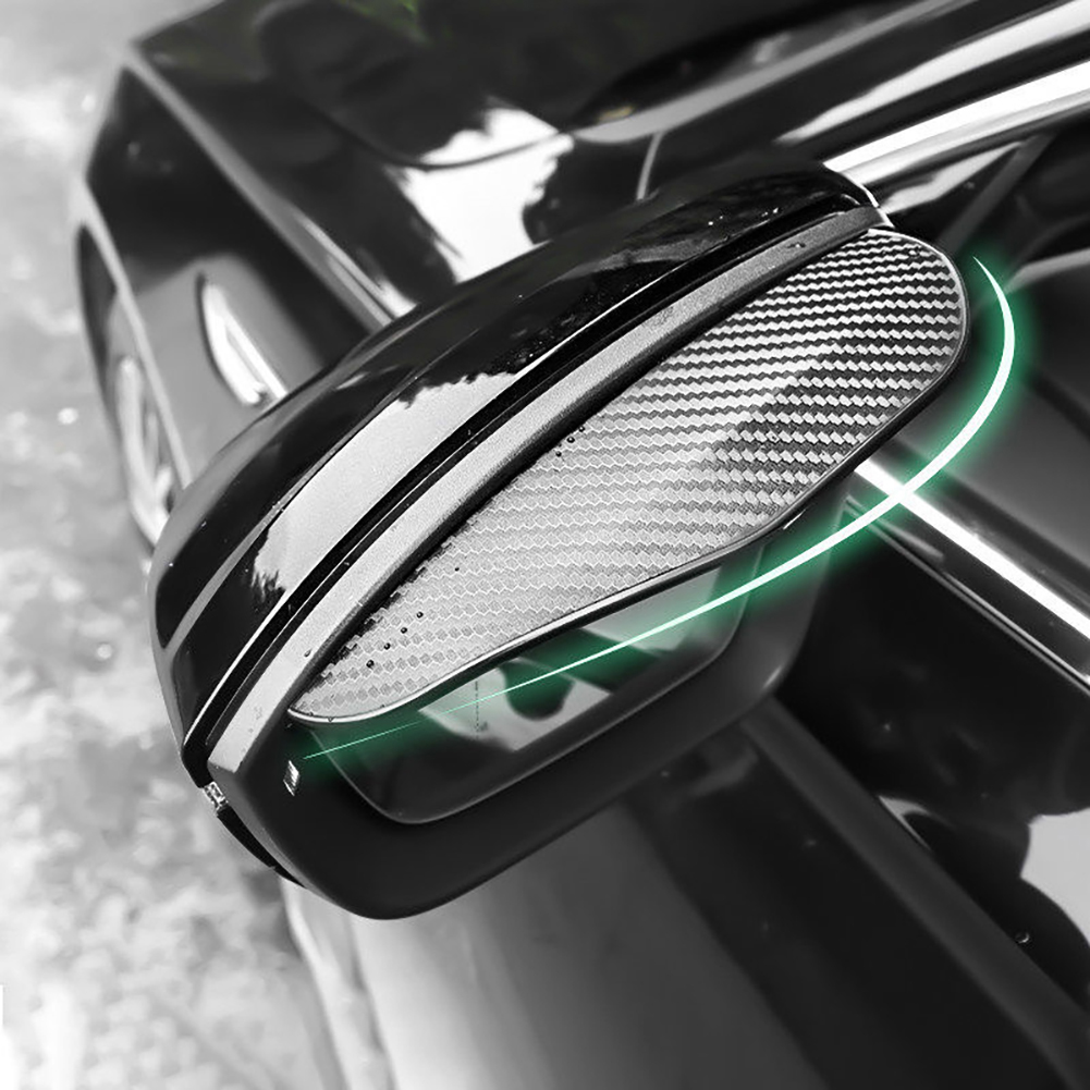 No-drill rearview mirror visor for rain and glare protection
