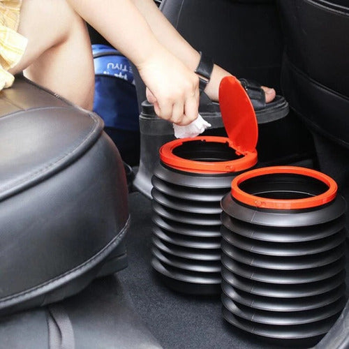 Retractable Car Trash Can – Foldable and Space-Saving Design