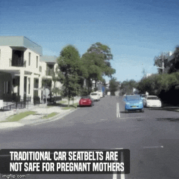 Comfortable seat belt for pregnant women and post-surgery