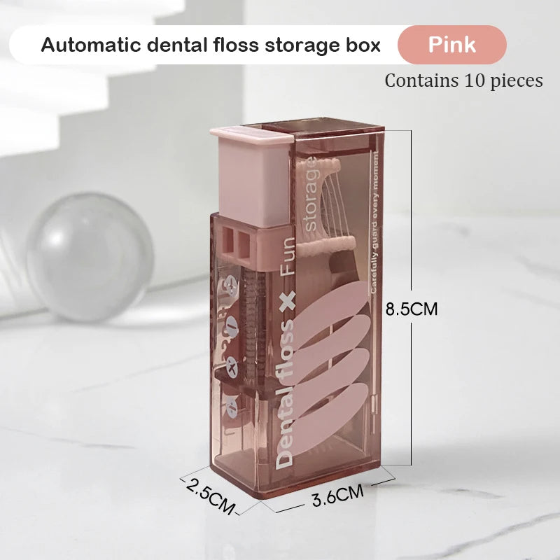 Compact and portable floss dispenser for on-the-go oral hygiene