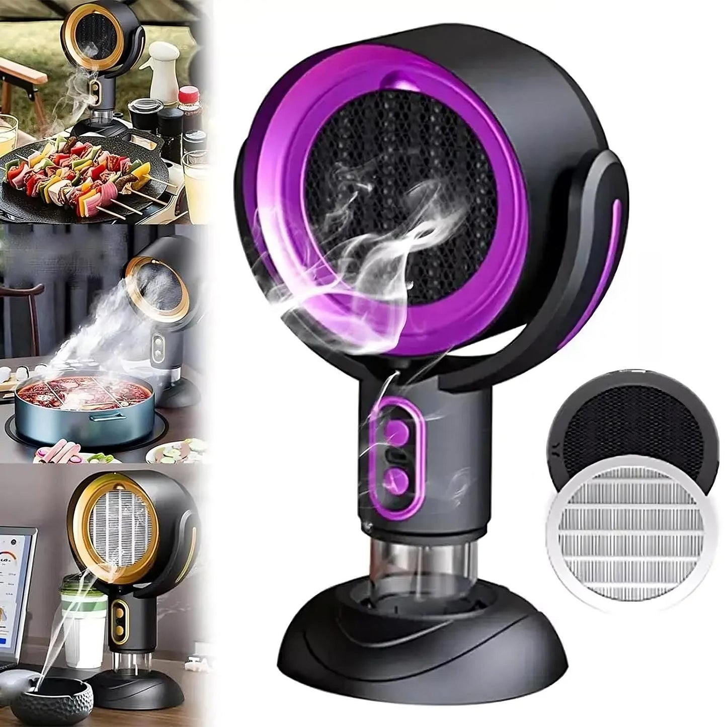 Compact and portable range hood purifier for kitchens