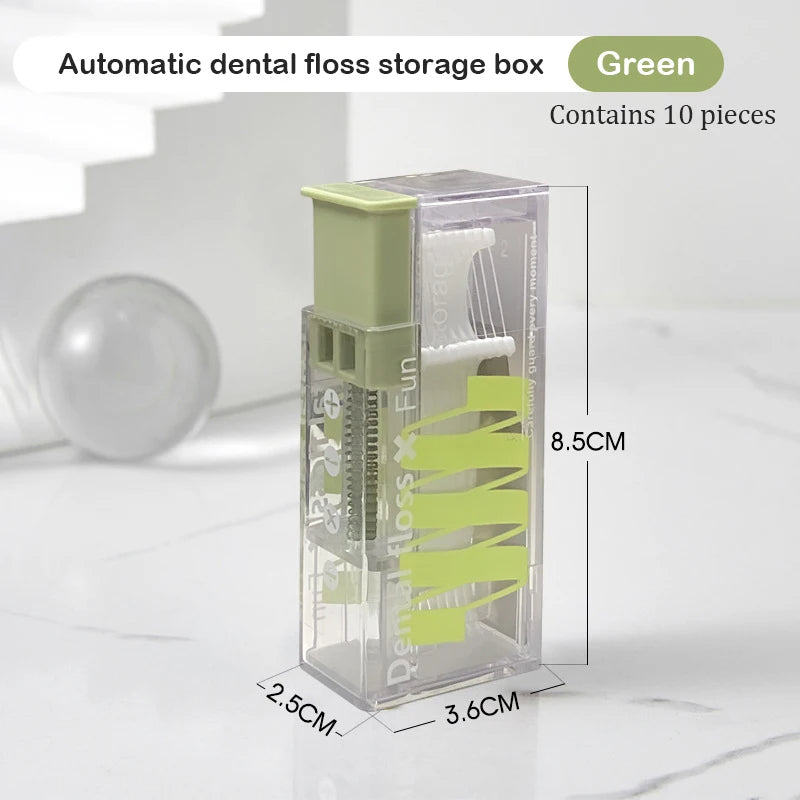 Push-button dental floss dispenser for quick and easy use