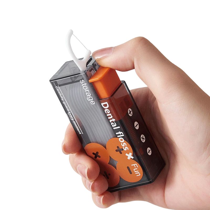 Compact travel-friendly dental floss dispenser for easy access