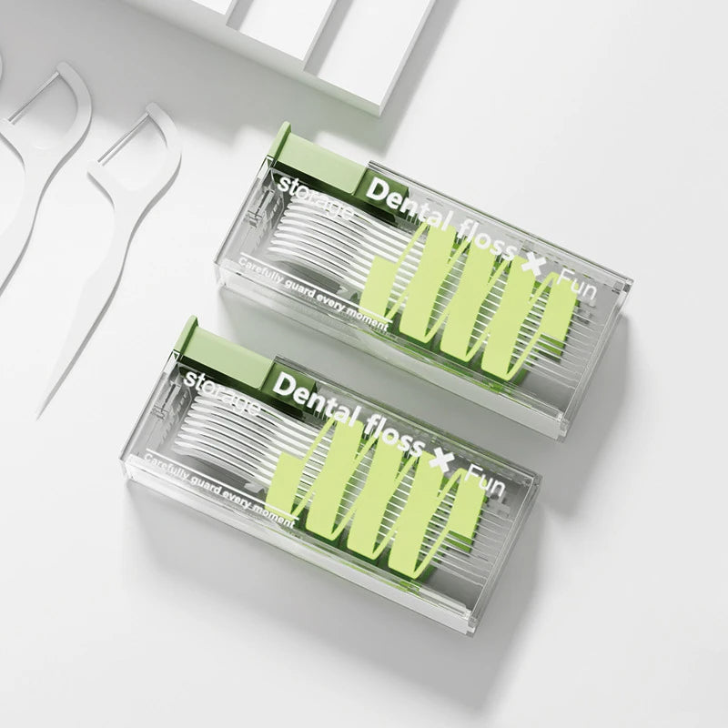 Easy-to-use dental floss dispenser with push-button design