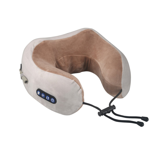 Double layer velvet U shaped neck massager pillow