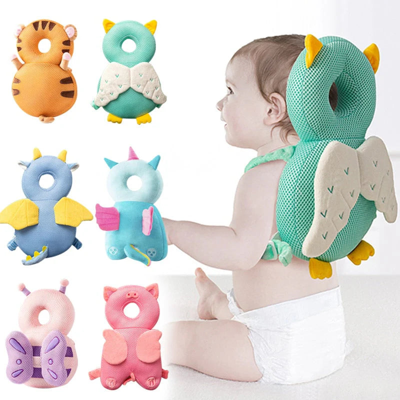 Soft velvet newborn protection pillow with head safety function
