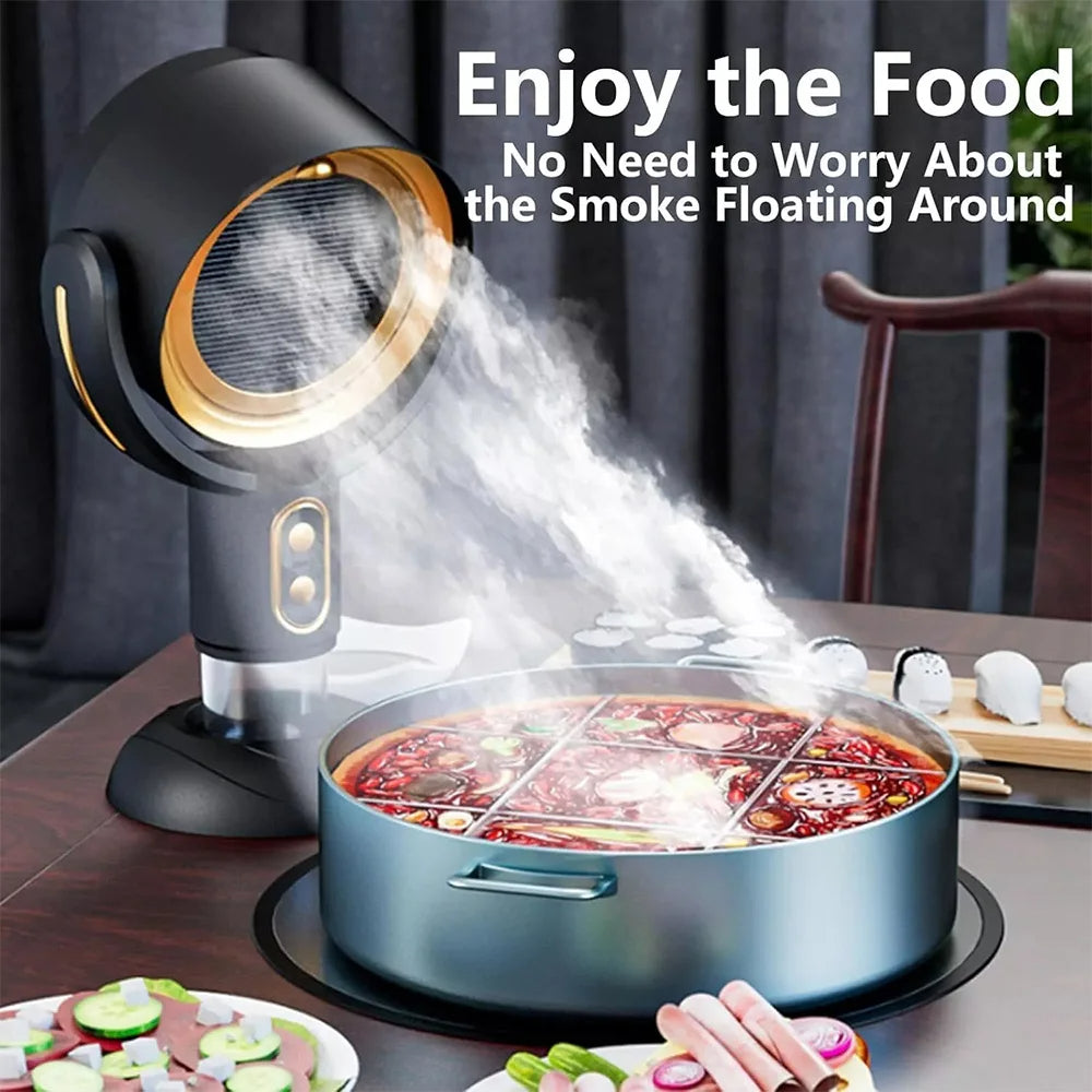 Portable kitchen air purifier for smoke and odor removal