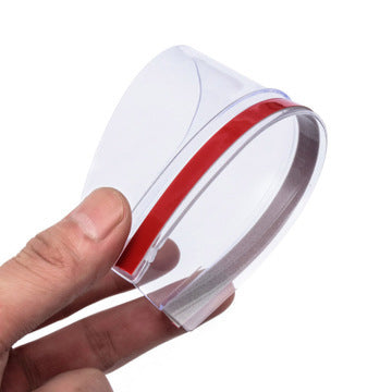 Rearview mirror rain eyebrow with simple, no-drill installation