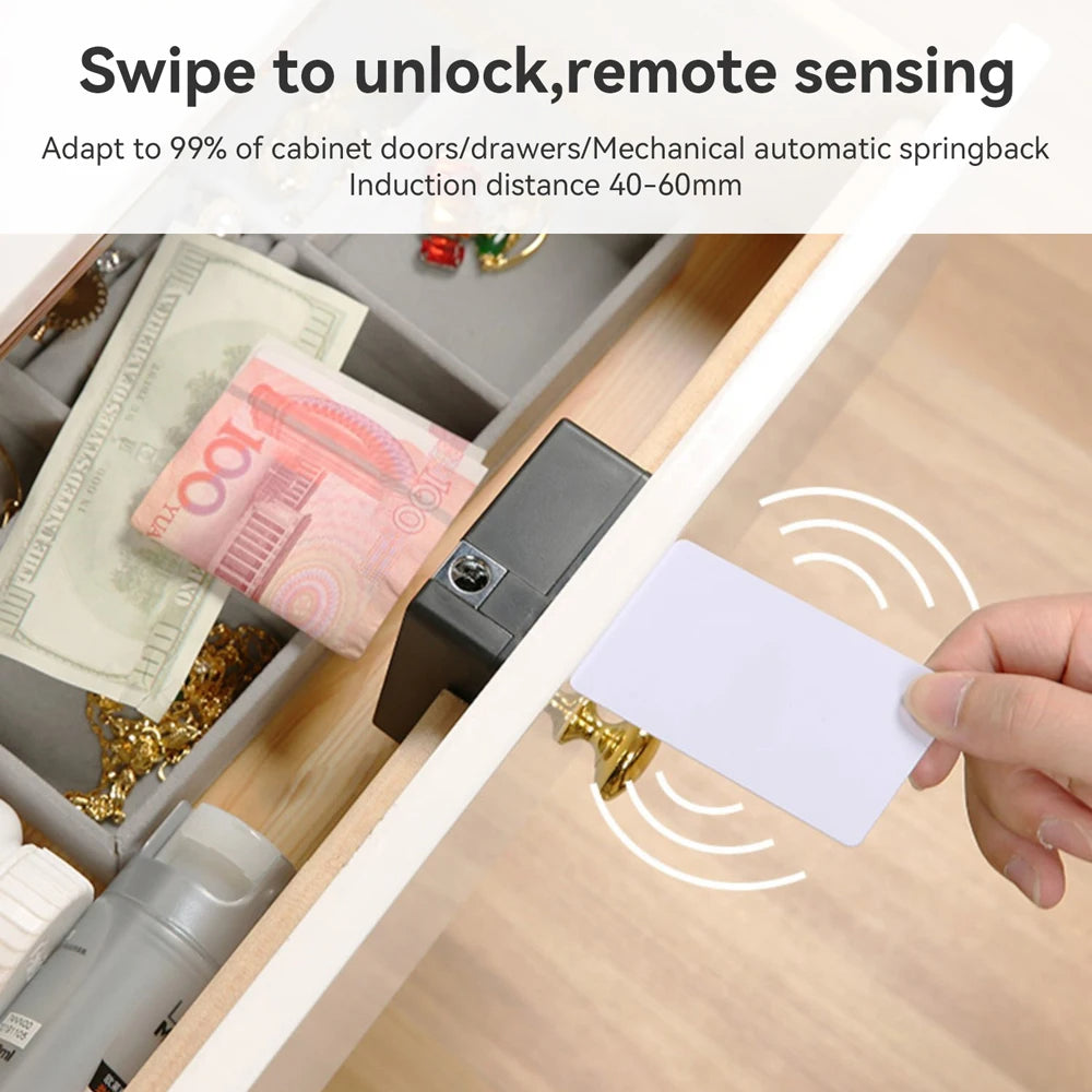 Smart RFID lock for protecting valuables in drawers