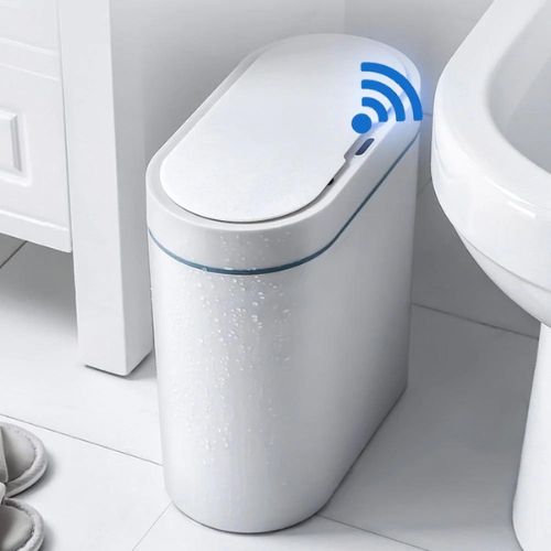 Smart trash bin with motion sensor and automatic lid feature