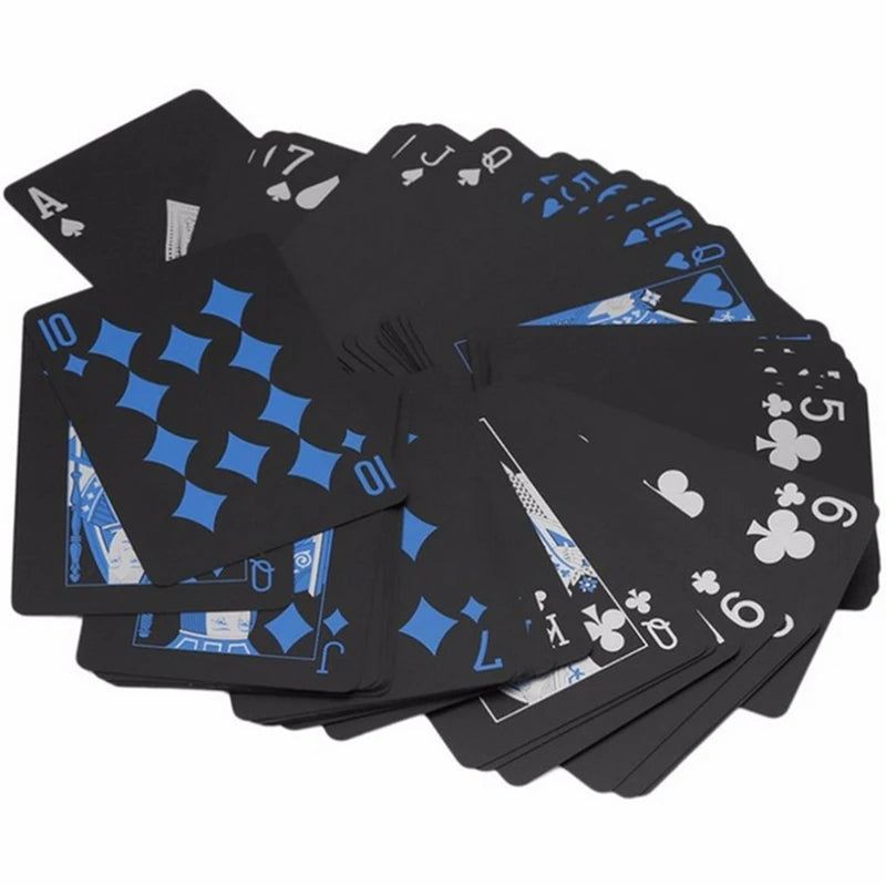 Black & Blue Playing Cards Set β Waterproof and Long-lasting