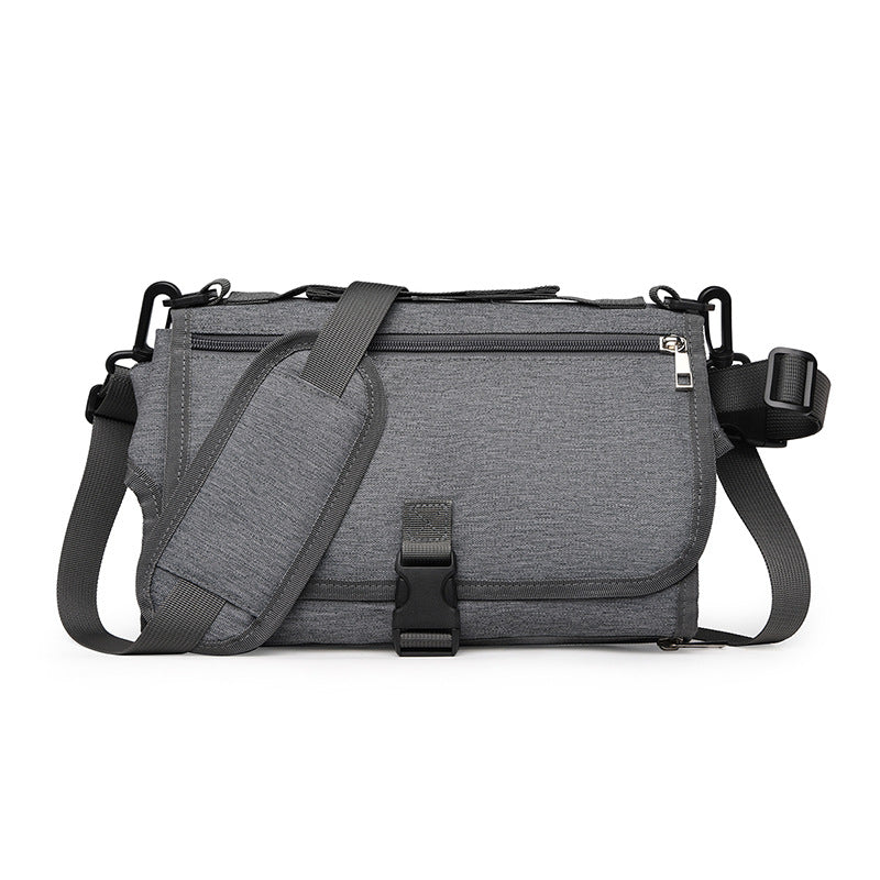 Portable Baby Changing Pad in grey with side strap