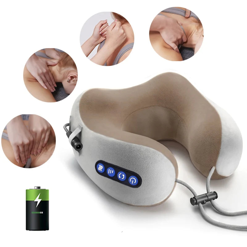 Shiatsu neck massager pillow for neck relief