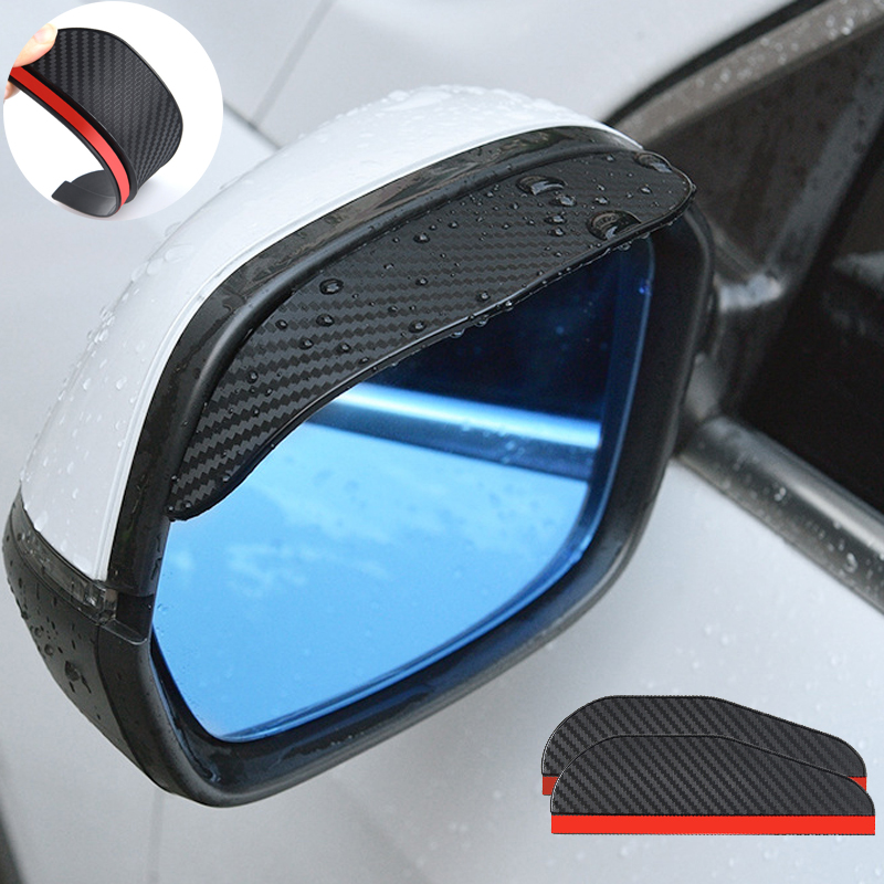 Waterproof rear mirror visor for rain protection and visibility