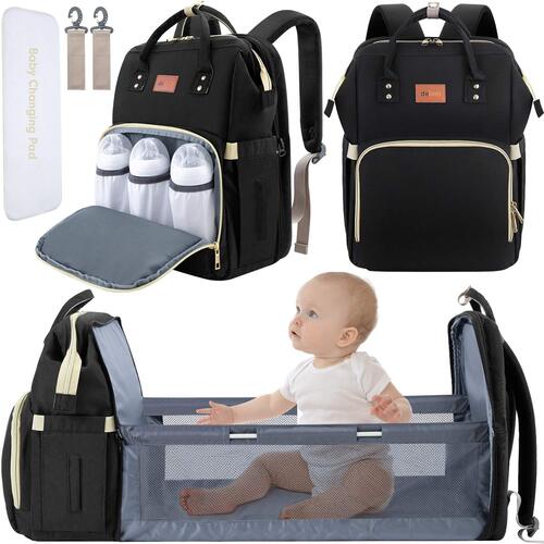 Baby Diaper Backpack with 16 pockets and breathable mesh