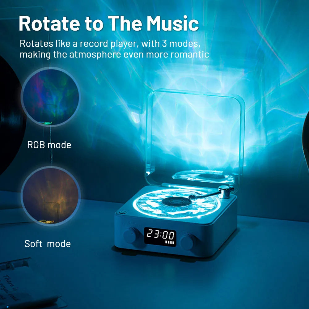 Bluetooth Vinyl Player with RGB light for ambient music experience