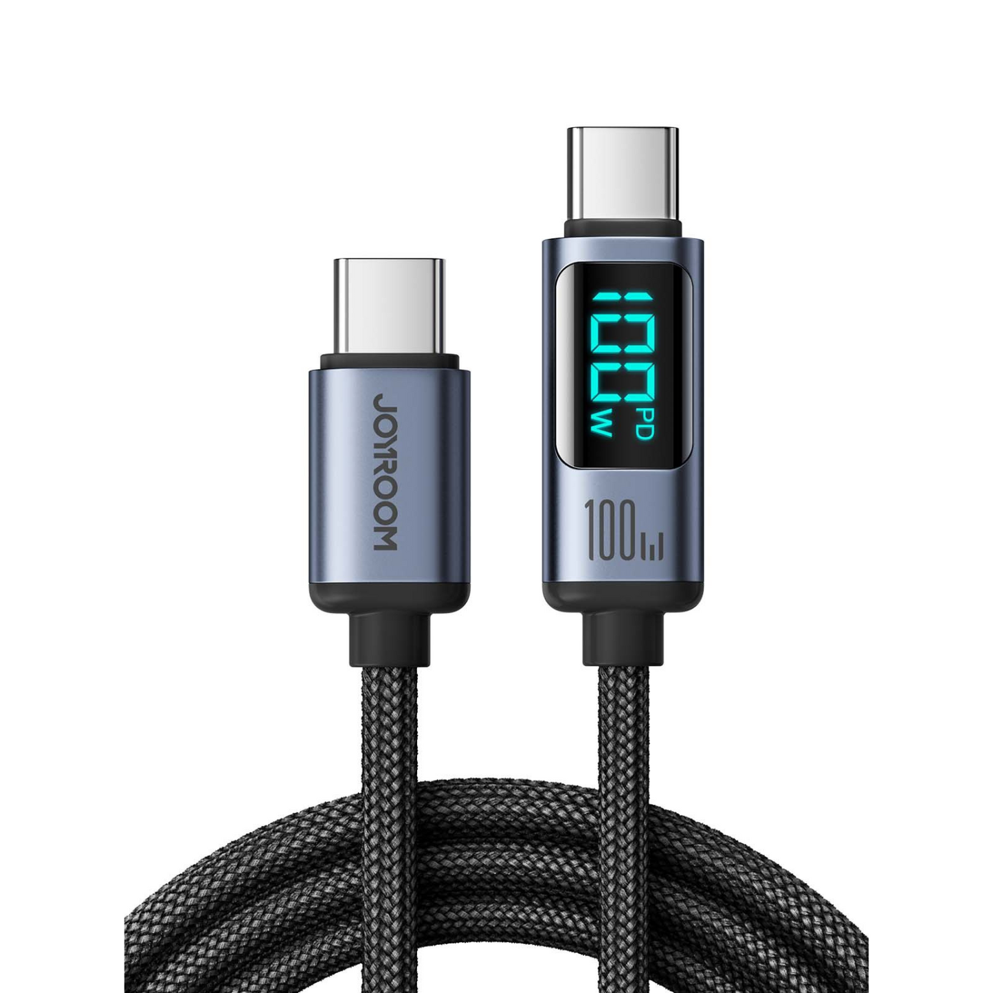 Braided USB Data Cable with LED Display – Fast Charging