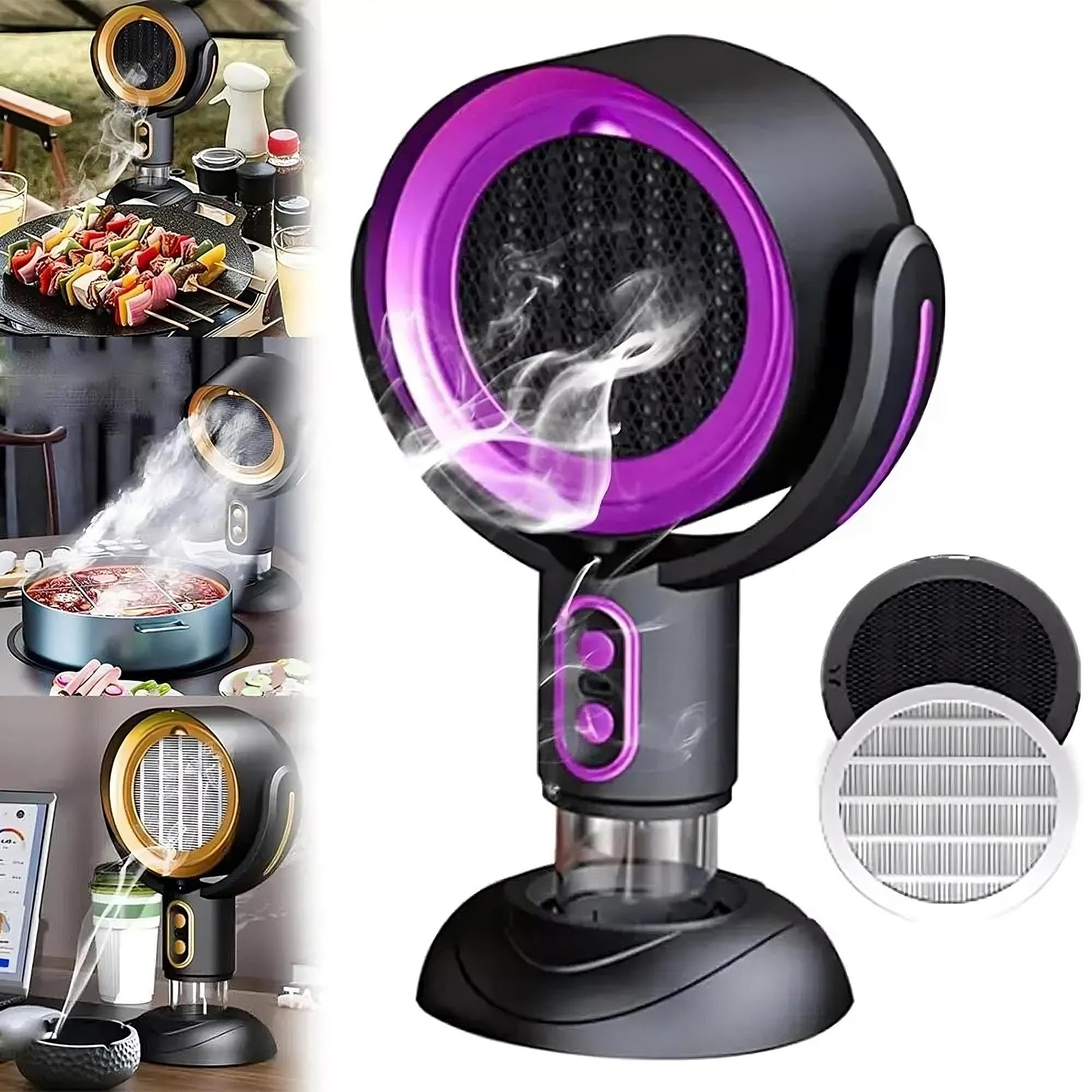 Compact and portable range hood purifier for kitchens