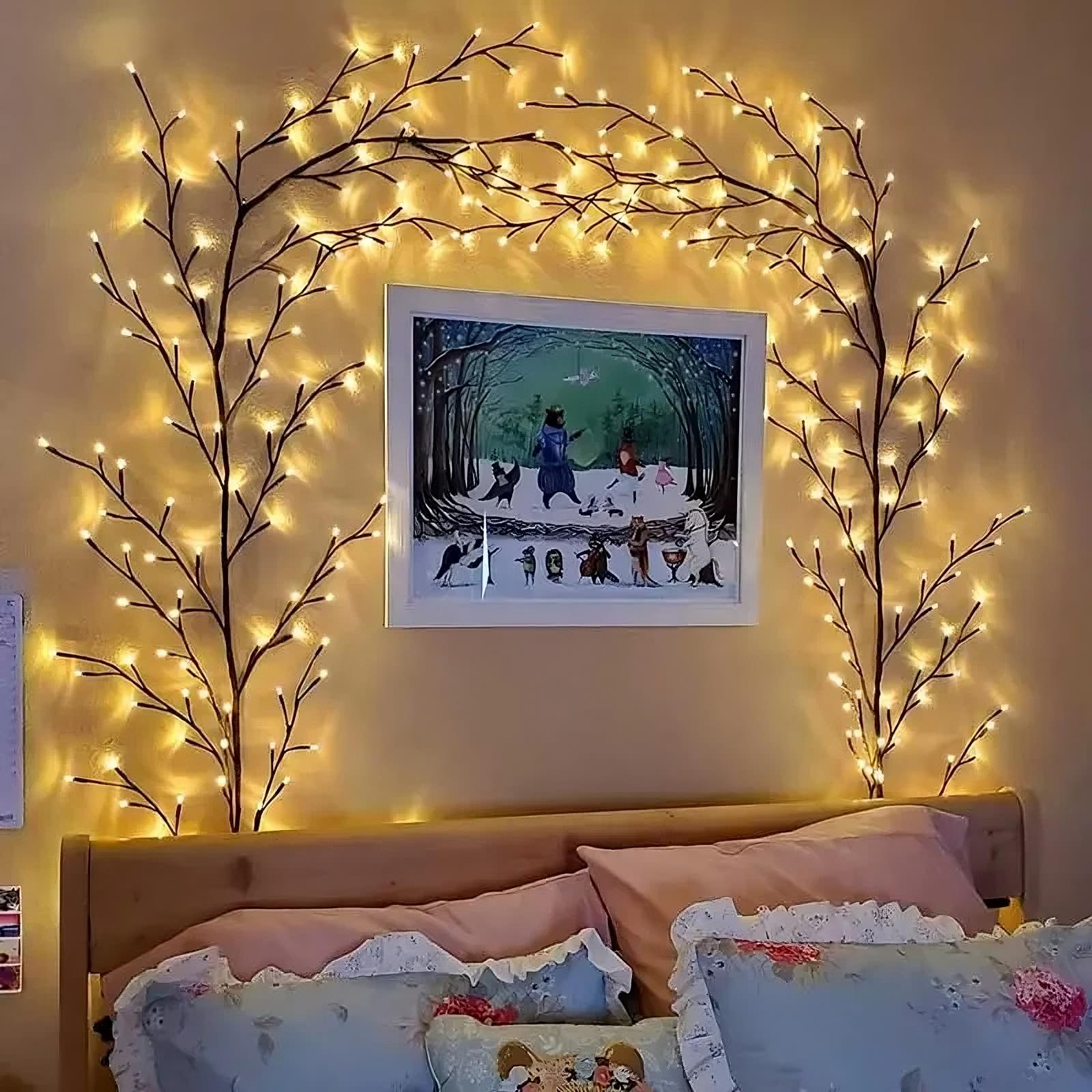 Customizable Tree Branch Wall Lights for cozy ambiance