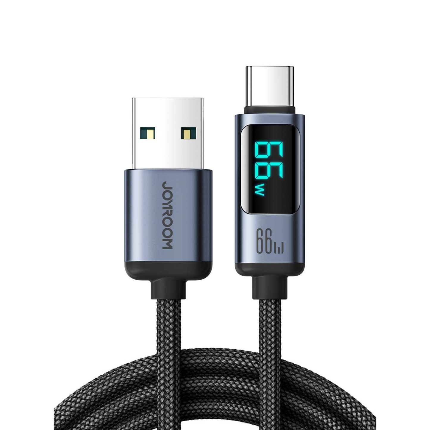 Durable Braided USB Data Cable with LED Display